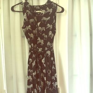 Anthropology Zebra print dress